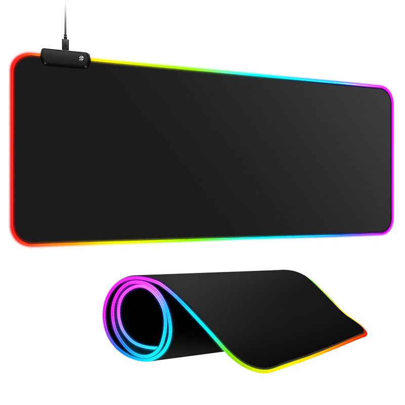 RGB podložka pod myš a klávesnicu s napájaním na USB