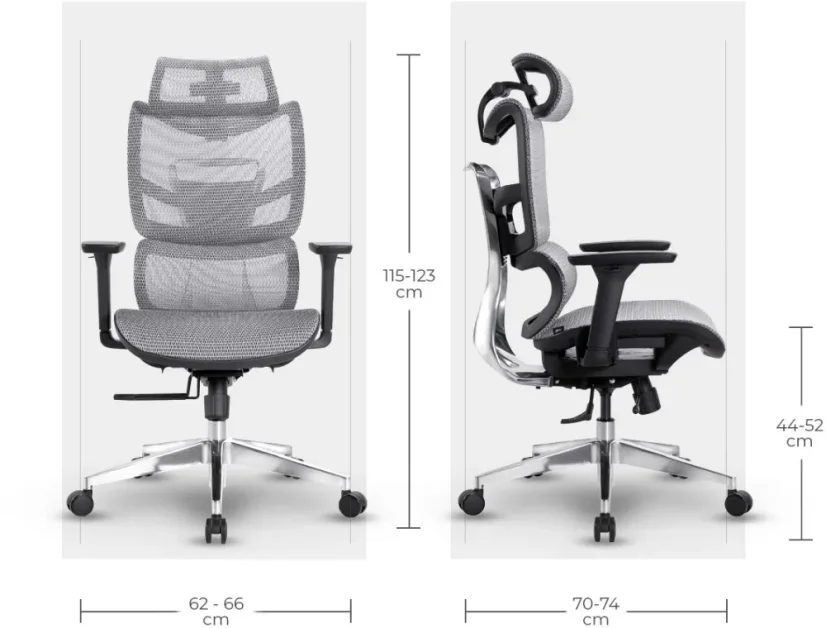 Síťované ergonomické kancelářské židle MOSH Airflow