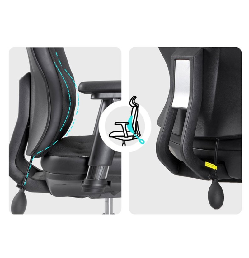 Ergonomická kancelárska stolička MOSH Elite H –  čierna