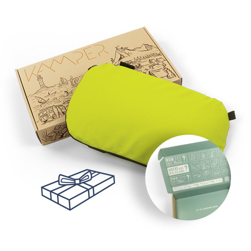 MOSH Kamper -matkaistuintyyny, limenvihreä / musta