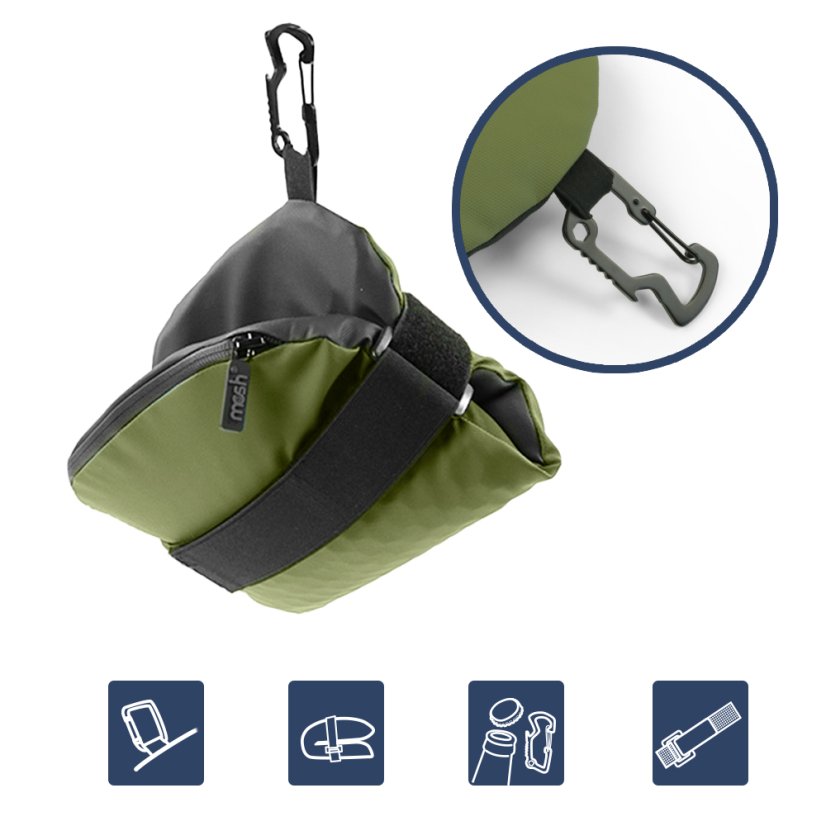 Cestovný podsedák MOSH Kamper khaki / čierna