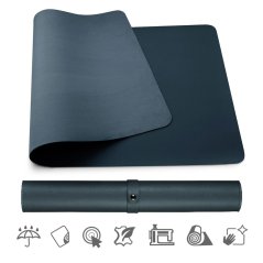 Podložka pod myš a klávesnicu MOSH eco koža, tmavomodrá, 90 x 45 cm