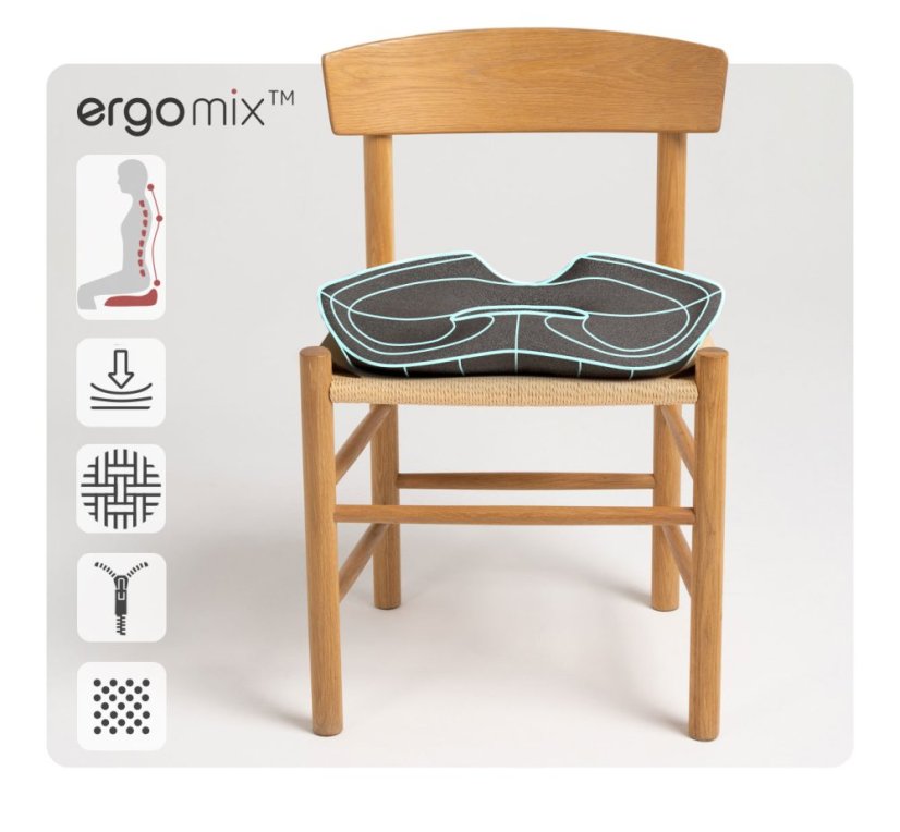 Siddepude til stol MOSH ERGO2 B3J sort