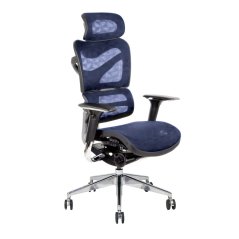 Ergonomická síťovaná kancelářská židle MOSH Airflow 702 – modrá