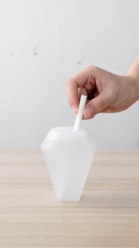 Luftfuktare / lampa - vit, marmor, trä