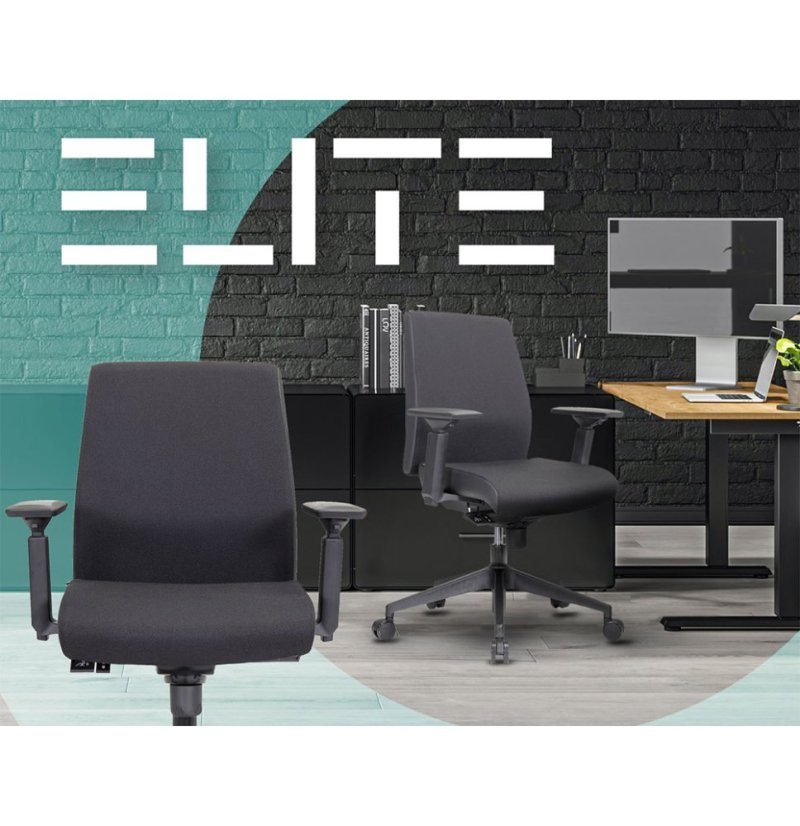 Ergonomická kancelárska stolička MOSH Elite T3 – čierna