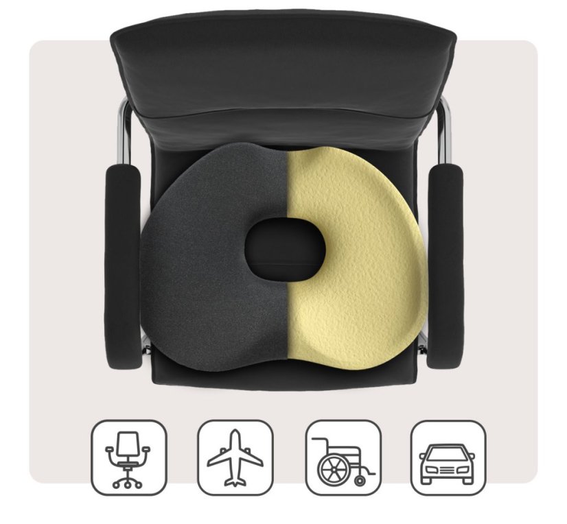 Siddepude til stol MOSH ERGO2 B3J sort