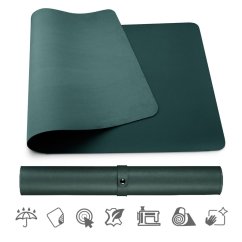 Podložka pod myš a klávesnicu MOSH eco kožená, tmavo zelená, 90 x 45 cm