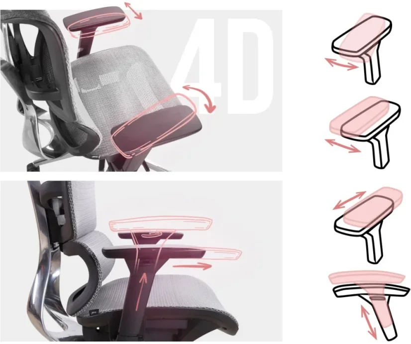 Síťované ergonomické kancelářské židle MOSH Airflow