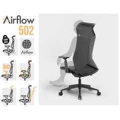 Ergonomická kancelárska stolička MOSH Airflow 502 - čierna