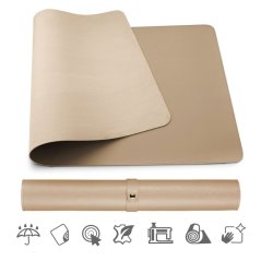 Podložka pod myš a klávesnicu MOSH eco koža, cappucino, 90 x 45 cm