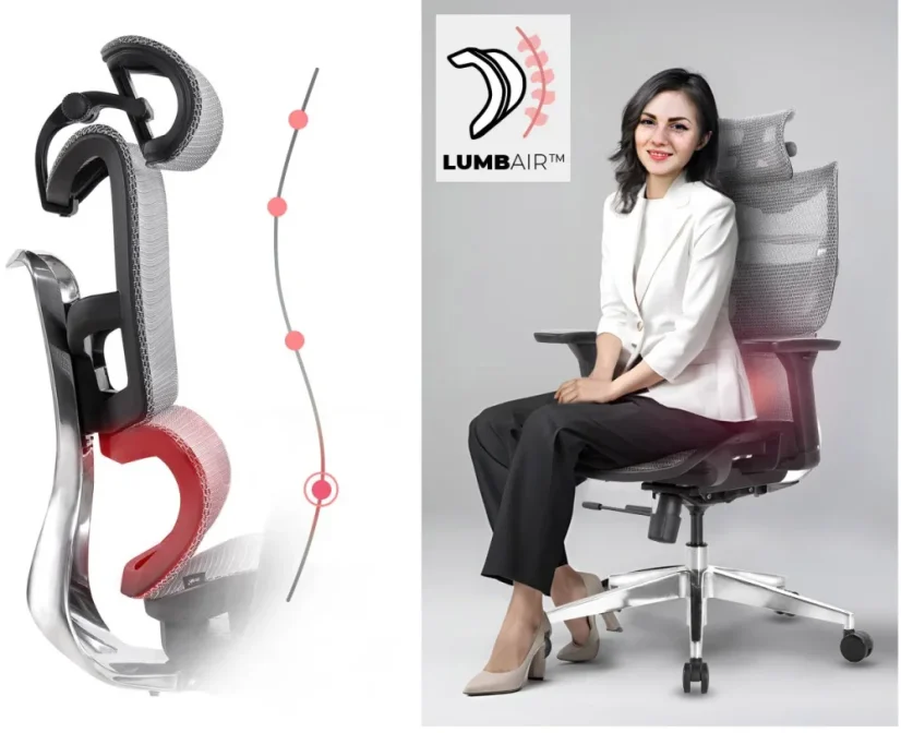 Síťované ergonomické kancelářské židle MOSH Airflow