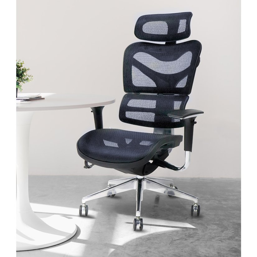 Ergonomická sieťovaná kancelárska stolička MOSH Airflow 702 – modrá