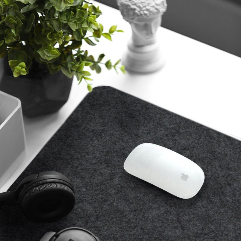 MOSH musemåtte og tastaturmåtte – filt, sort (M, L) - Størrelse: Stor (90 x 45 cm)