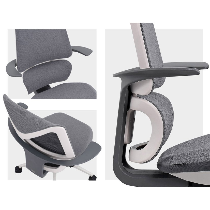 Ergonomická detská stolička MOSH Airflow 396 – sivá