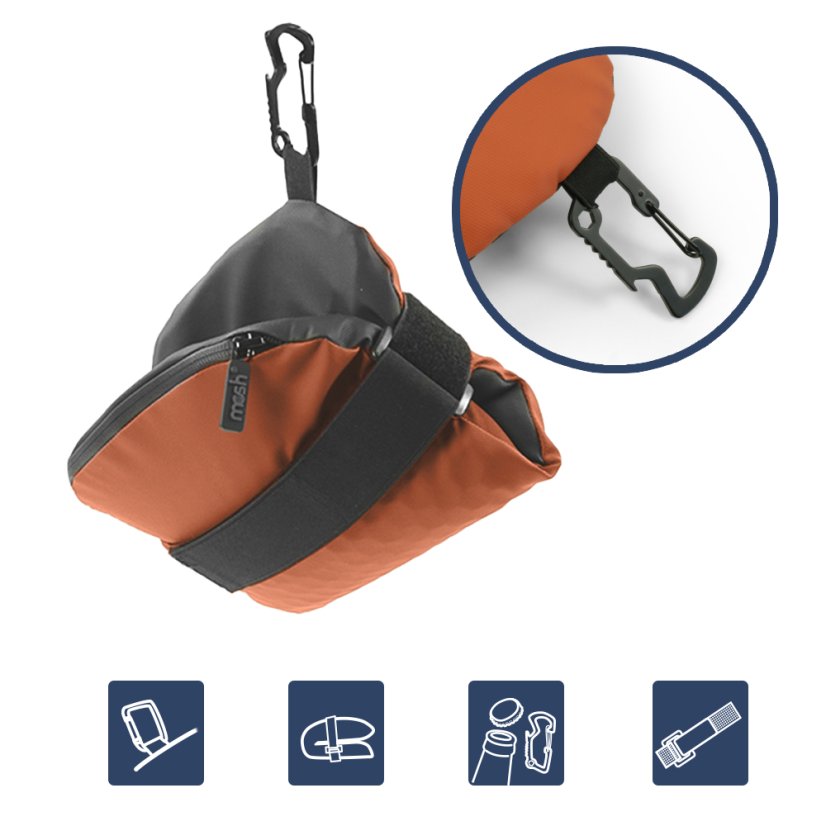 Cestovní podsedák MOSH Kamper oranžová / černá