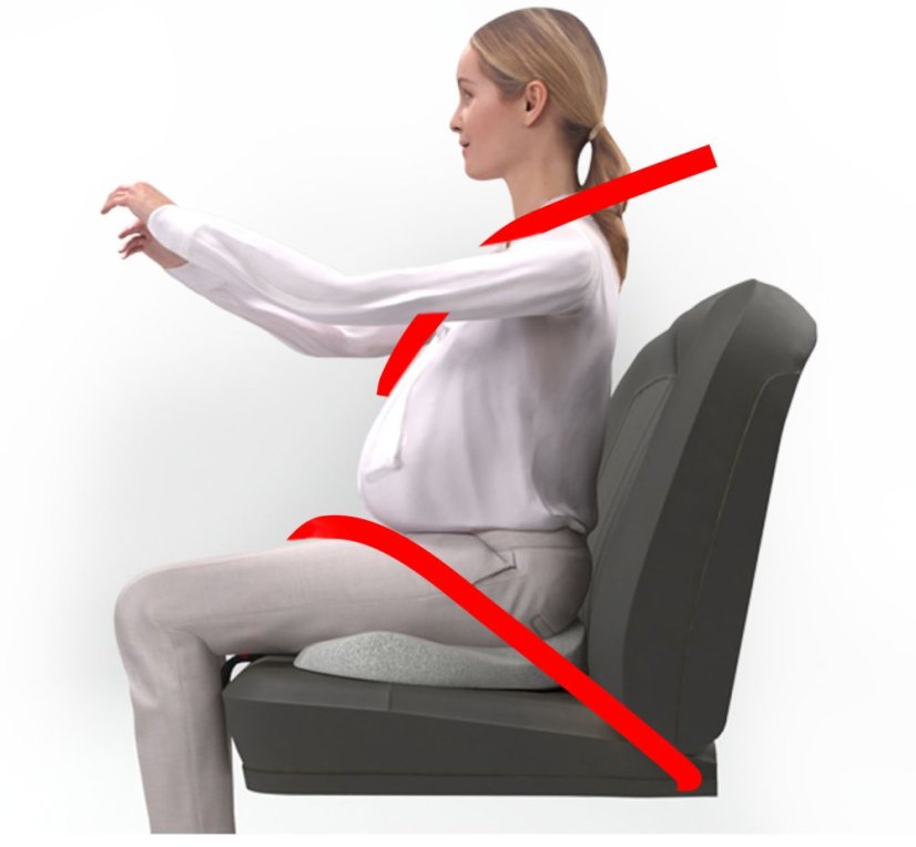 Graviditetsbælte til bilen, sort