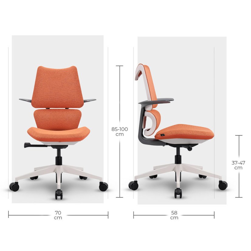Ergonomická detská stolička MOSH Airflow 396 – oranžová