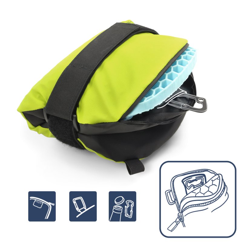 MOSH Kamper -matkaistuintyyny, limenvihreä / musta