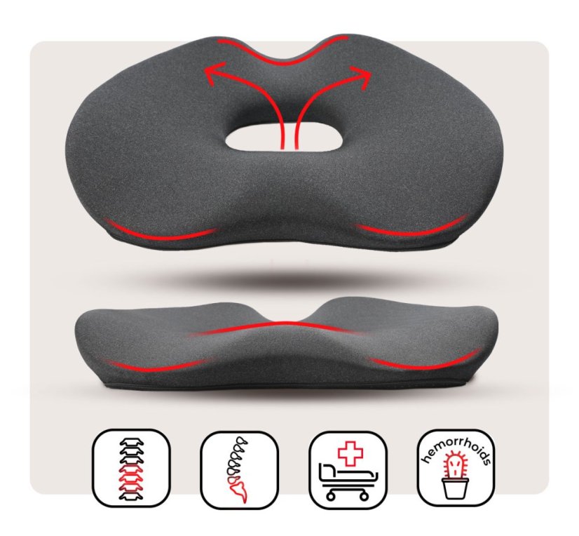 Siddepude til stol MOSH ERGO2 B3J sort