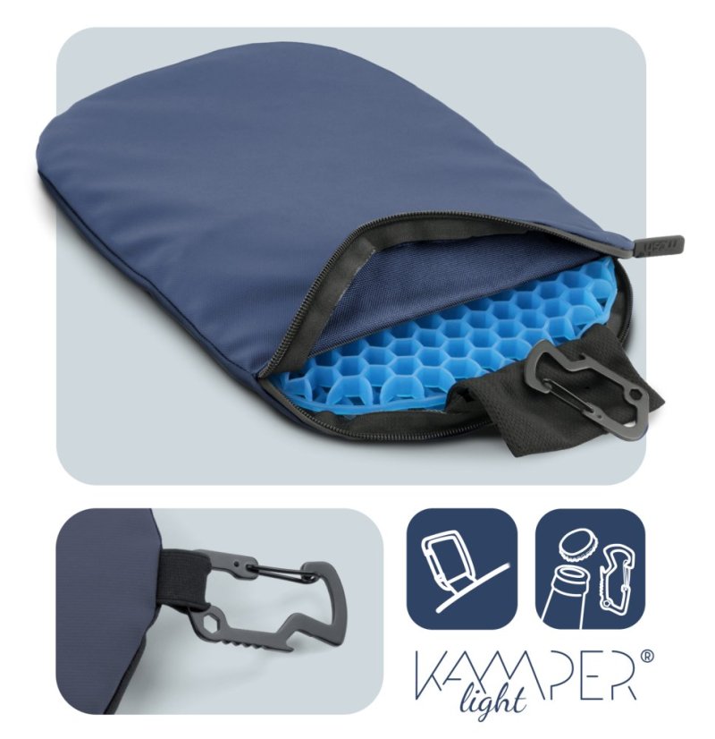 Cestovný podsedák MOSH Kamper light tmavomodrá / čierna