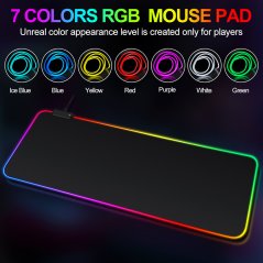 RGB podložka pod myš a klávesnicu s napájaním na USB