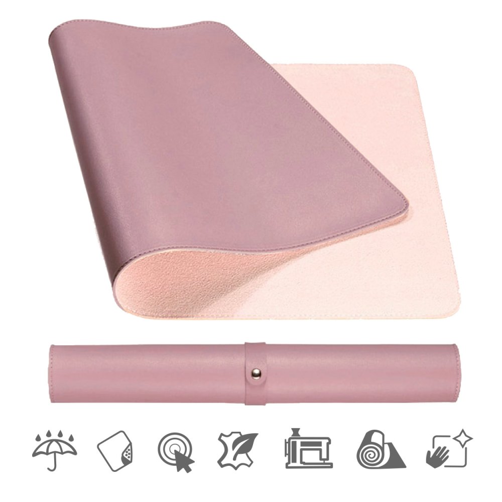 Oboustranná podložka pod myš a klávesnici MOSH kožená, fialová/růžová (S,M,L) Medium (70 x 35 cm)