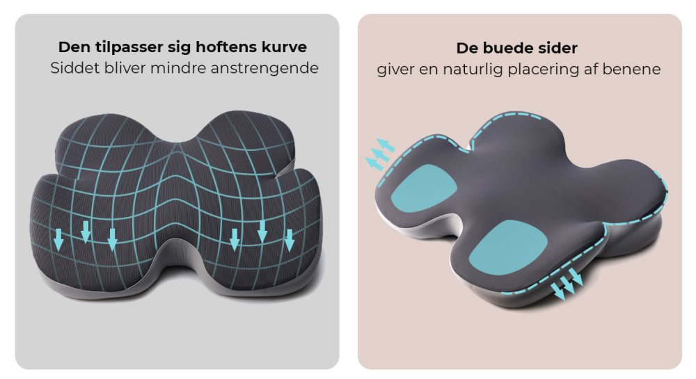 Podložka na stoličku MOSH ERGO2 B1X, čierna/bledosivá